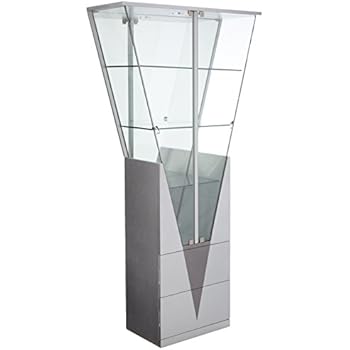 Amazon Com Chintaly Imports Triangular Curio Cabinet With