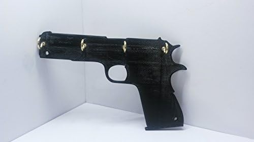 Pistol 1911 Gun Handgun Key Rack Holder Hanger Hook Entryway Organization Decor Wall Key Hooks