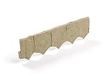 Suncast Flagstone No Dig Border Edging - Natural Flagstone Appearance for Garden, Lawn, and Landscape Edging - Water Resistant Border for Containing Trees, Flower Beds and Walkways - Light Tan Marble