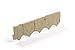 Suncast 5 Piece Plastic Border Stone Edging with Modern Style and Natural Border Stone Appearance for Enclosing Flower Beds or Garden Plots, Brown