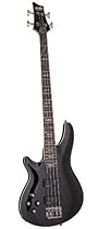 Schecter OMEN-4 Left Handed 4-String Bass Guitar, Black
