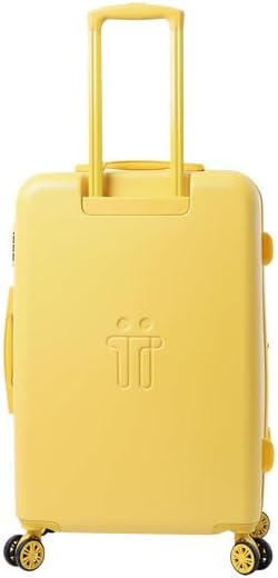 - Valigia Rigida Media, Modello Bazy+, 43,5 x 69 x 26 cm, Capacità 64 L, Espandibile, Resistenza agli Urti, Ruote 360º, Maniglia Telescopica, Cinghie Interne, Lucchetto TSA, Colore Super Limone