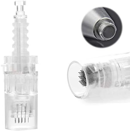 36 Pin Needle Tips Catridges 10 PCS for Derma Pen Microneedle Stamp - White (10 pcs,Bayonet Coupling Needle)