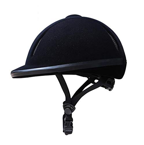 Unbekannt Comfortable Velvet Equestrian Helmet Professional Horse Riding Hat Horse Riding Helmet Breathable,L