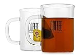 LUXU Glass Tea Mugs (Set of 2)-15 oz-Bell Mouth