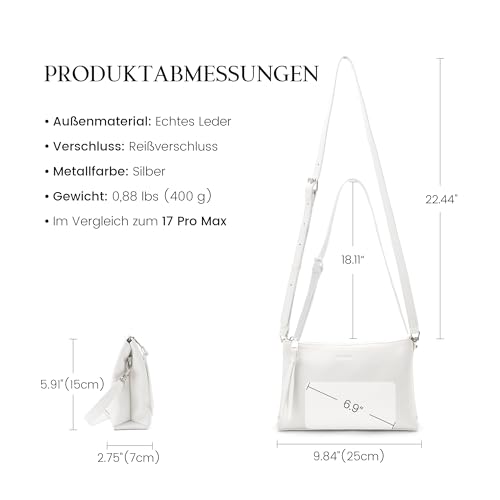 befen Genuine Leather Handbag Women's Small RFID Blocking Shoulder Bag Women's Leather Small Crossbody Bag Shoulder Bags for Women with Adjustable Shoulder Strap for Travel, Work, Shopping