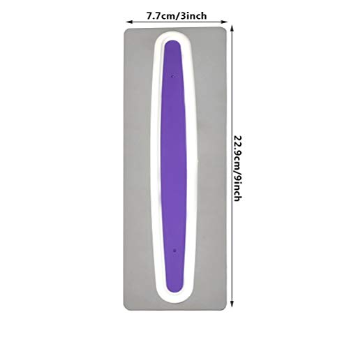 FOCCTS Stainless Steel Bench Scraper, Cake Edge Side Decorating Tools Scraper Smoother Scraper, 5.5oz