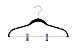 Home-it 50 PACK Clothes Black Hangers Ultra Thin No Slip Hanger with Metal Clips …