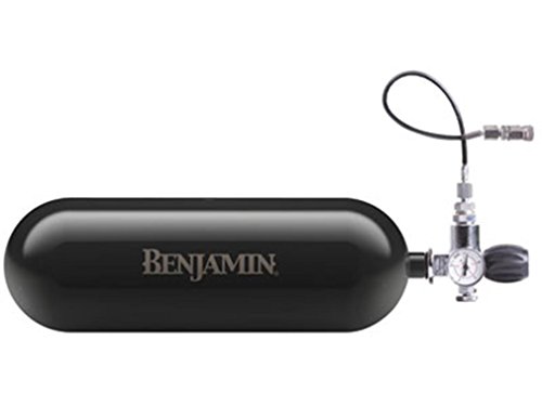 Benjamin Carbon Fiber Tank, 90 cu in, Gauge, Hose w/Female Quick-Disconnect