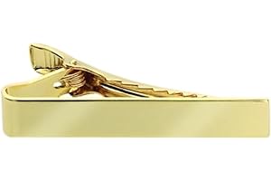Hero's Pride Traditional Tie Bar - Metal Tie Clips for Men - Designed for Law Enforcement Uniforms - 2" x 5/16" - Gold-Color