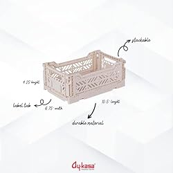 Aykasa Collapsible Storage Bins, Plastic Crate for