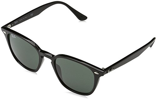 Ray-Ban Injected Unisex Sunglass Square, Black, 50 mm