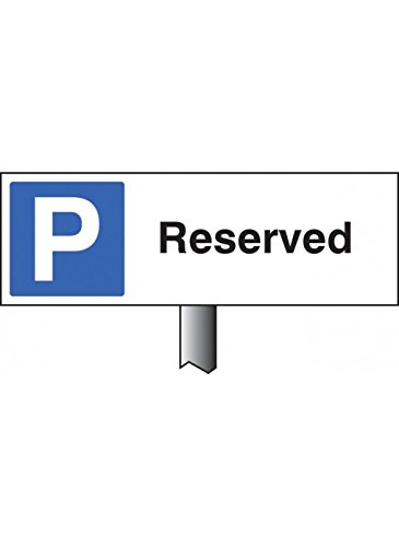 Caledonia Signs 56526 Parking Reserved Verge Sign Post, 800 mm, 450 mm x 150 mm