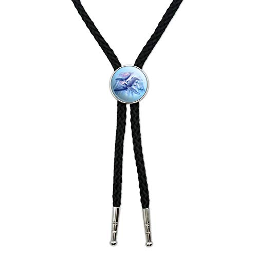 Humpback Whales Ocean Dance Western Southwest Cowboy Necktie Bow Bolo Tie