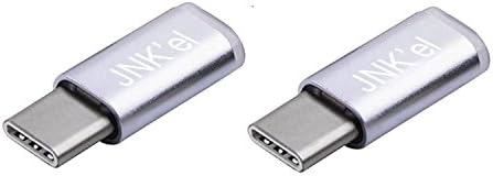 USB Type C Adapter 2 Pack, JNK Aluminum USB C to Micro USB ConvertsWorks with Galaxy S8, S8+, MacBook, Nintendo Switch, Sony XZ, LG V20 G5 G6 and More (Sliver 2Pack), USB-C