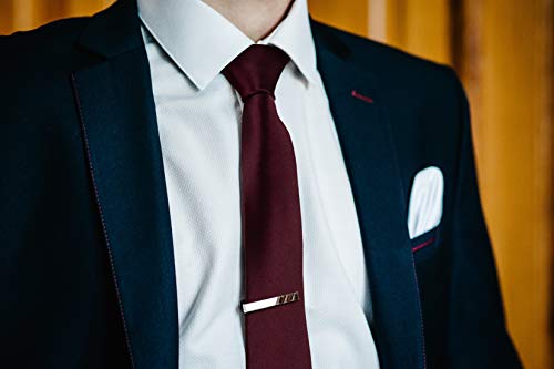 Solid satin tie, Neck tie,Micro fiber in Gift case (Burgundy)