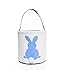 Easter Basket for Kids, 2020 New Easter Bunny Baskets with Fluffy Tail, Rabbit Tote Bag Bucket for Easter Egg Hunts, Toys, Candy, Gifts (Blue)