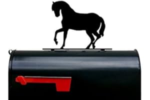 NEWNAN METAL WORKS Horse Silhouette - Metal Mailbox Topper/Sign - Hardware Included