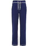 True Religion Men's Contrast StitchWide Leg Sweatpants, Navy