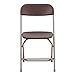 Flash Furniture Hercules Series Plastic Folding Chair - - Brown - 650LB Weight Capacity Comfortable Event Chair - Lightweight Folding Chair -
