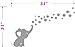 MAFENT One lovely Elephant Blowing Bubbles Wall Decal Vinyl Wall Sticker for Baby Nursery and Kids Room Wall Stickers .Finish size:51