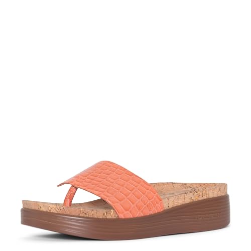 Donald Pliner Women’s Fifi Slide Sandal, Coral-Crocco Patent, 9.5