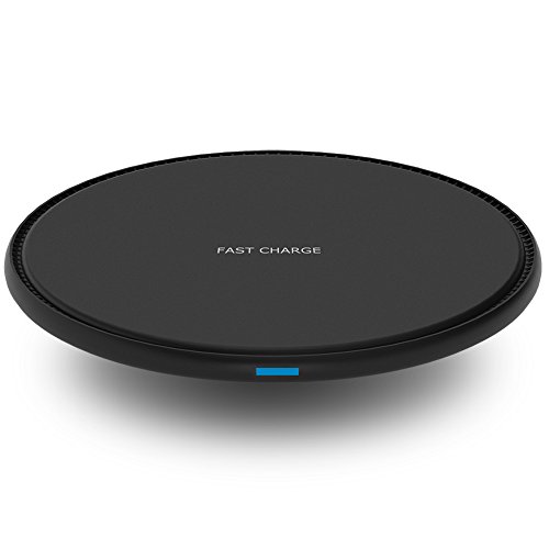 Fast Wireless Charger Ultra Slim Quick Charge Qi Wireless Charging Pad for Samsung Galaxy Note 8 S8 S7 Edge S6 Edge iPhone X 8 Plus and all QI-Enabled