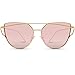 WearMe Pro - Elegant Street Fashion Metal Frame Women Mirror Cat Eye Sunglasses