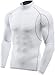 Tesla TM-MUT12-WHT_X-Large Men's Mock Long-Sleeved T-Shirt Cool Dry Compression Baselayer MUT12