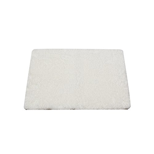 Soft Microfiber Non-slip Antibacterial Rubber Luxury Bath Mat Rug 16"X24" White - Thumbnail 4