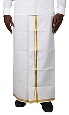 Men's Cotton Lungi(KB01_White_Freesize)