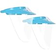 Pac-Dent iVisor Reusable Face Shield Kit, Full Face Protective Mask with Anti-Fog Coating, Adjustable to Comfortably Fit All Head Sizes, Reusable, 2-Pack, Blue
