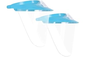 Pac-Dent iVisor Reusable Face Shield Kit, Full Face Protective Mask with Anti-Fog Coating, Adjustable to Comfortably Fit All Head Sizes, Reusable, 2-Pack, Blue