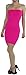 ToBeInStyle Women's Microfiber Seamless Strapless Stretchy Mini Tube Slip Dress - Pink - One Size