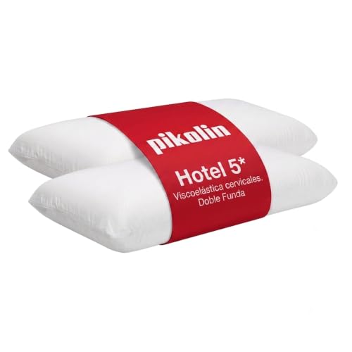 Pikolin Home - Pack of 2 viscoelastic pillows (removable), medium firmness, 35x90cm, height 12cm (All sizes)
