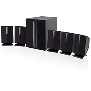 GPX HT050B 5.1 Channel Home Theater Speaker System (Black) (Renewed)