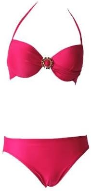 ビキニ 水着 レディース 美脚 かわいい ワンピース付き ローズピンク Xl ビキニ セパレーツ 通販 Amazon