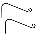 GrayBunny GB-6880B2 Hand Forged Curved Hook, 12 Inch, Black, 2-Pack, for Bird Feeders, Planters, Lanterns, Wind Chimes, As Wall Brackets and More!