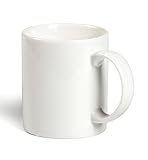 Momugs 12 oz Cup, Plain Gloss White Ceramic Coffee Mug for Milk Tea