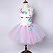 HJTT Girls Unicorn Costume Pastel Flowers Toddler Kids Princess Tutu Dress Up Clothes for Halloween Birthday Party Outfit