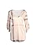 Cinyifan WomensV Neck 3/4 Sleeve Plaid Shirt Loose Blouse Tops