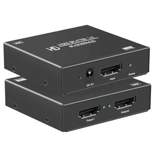 HDMI Splitter 1x2 4K@60Hz Dual Monitors