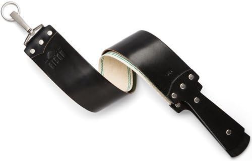 Bison Black Shell Cordovan Straight Razor Strop by Bison
