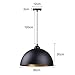 Frideko Industrial Pendant Light - 2 Pack Vintage Hanging Lighting Fixuture with Black Metal Dome Lamp Shade for Kitchen Island Retaurant (Black Outside Gold Inside)