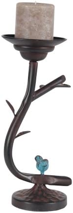 Wilco Imports Metal Bird Candleholder, 6 by 13-Inch