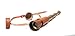 Antique Decorative Vintage Spyglass Telescope Leather Lens Cap Collectible Finish Royal Ship Sailor Marine Instrument (Orange Leather)
