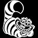 VDC/DAI | (White) Alice in Wonderland Cheshire Cat Vinyl Car/Laptop/Window/Wall Decal