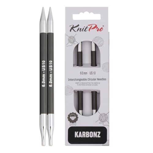 KnitPro Karbonz Interchangeable Circular Needles 5 (13cm) | 6.00 mm