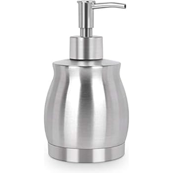 LaLa Dolce Stainless Steel Countertop Soap Dispenser Prime 390ml Liquid Bottle for Kitchen & Bathroom Hand Dish Lotion