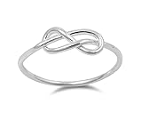 Sterling Silver Infinity & Beyond Knot Ring Size 10
